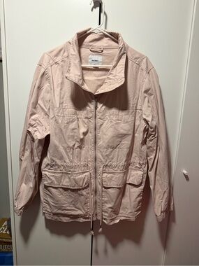 Old Navy Blush Pink Utility Jacket with Drawstring Waist
